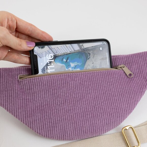 N.O.A.S Handmade Lilac Hip Crossbody Bag Fanny Pack Medium - Picture 2 of 8